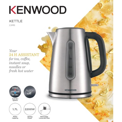 Kenwood ZJM10 2200 Watts 1.7 Litres Stainless Steel Kettle with Removable Mesh Filter