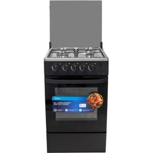 Midea SP5055T082-B 4 Burner Gas Cooker Black Mirror