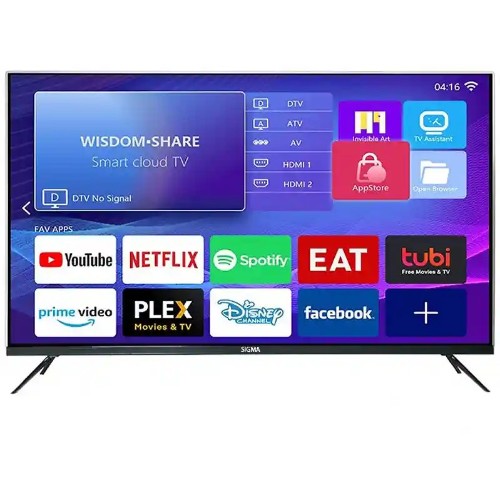 Sigma SIG-KU50V6-S 50 Inches UHD 4K Smart Digital Frameless TV