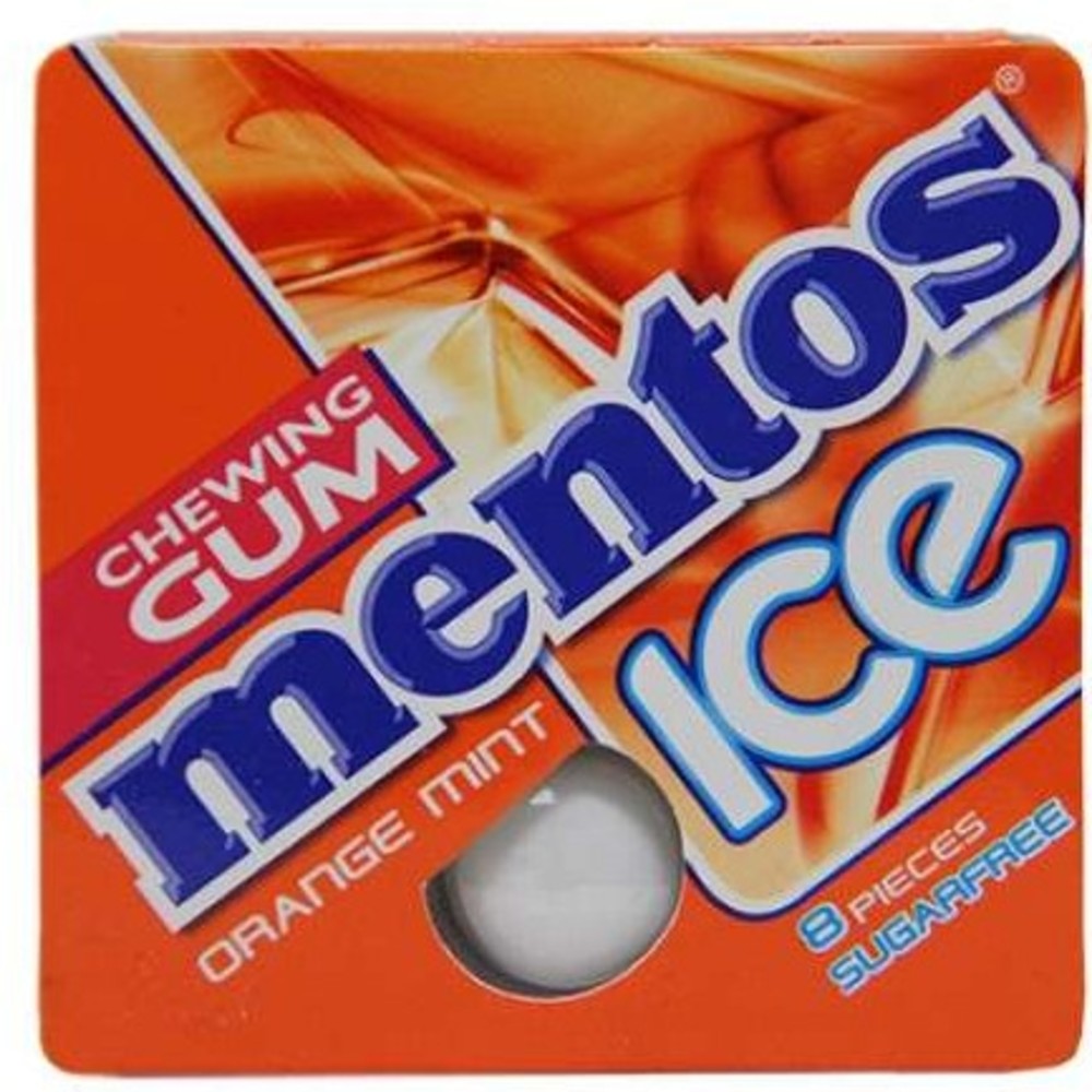 Mentos Orange Mint Ice Chewing Gum 8 Gums