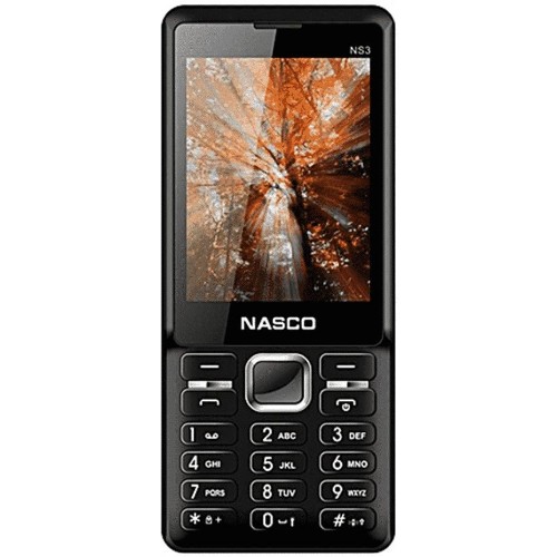 Nasco NS3-BLACK Dual Sim Bluetooth Mobile Phone (Black)