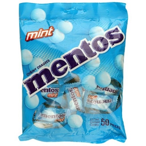 Mentos Mono Mint Chewing Gum  - 50 Pieces
