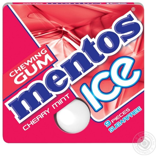 Mentos Ice Cherry Mint Chewing Gum - 8 Pieces