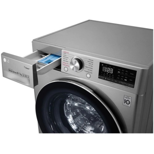LG F4V5RGP2T 10kg Washer & 7kg Dryer Fully Automatic Front Load Washing machine with Steam and ThinQ