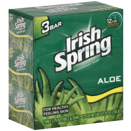 Irish Spring Deodorant Soap (Aloe) - 3 bars