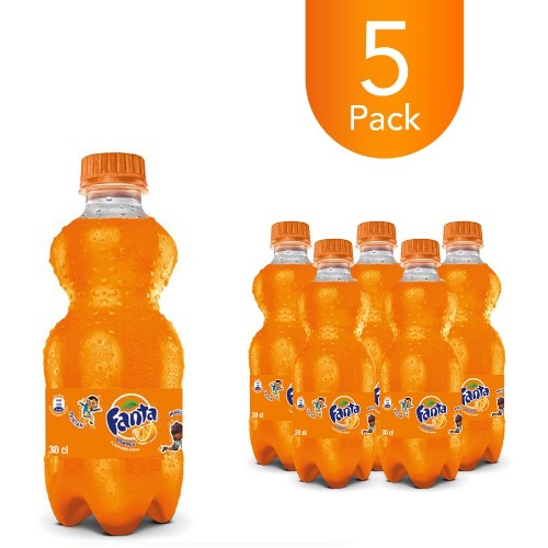 Fanta Orange 300ml Bottle Drink (5 Pack)