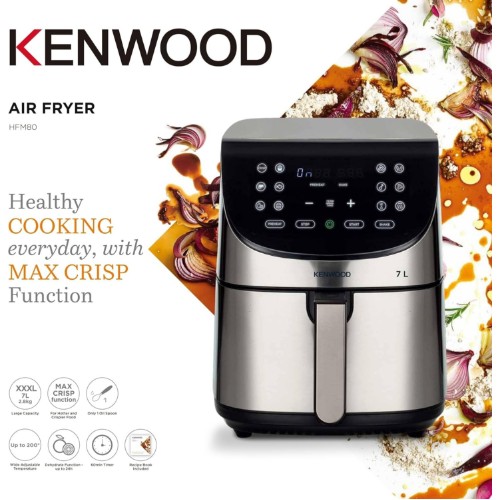 Kenwood HFM80 7 Litre Digital Display Air Fryer(Black and Silver)