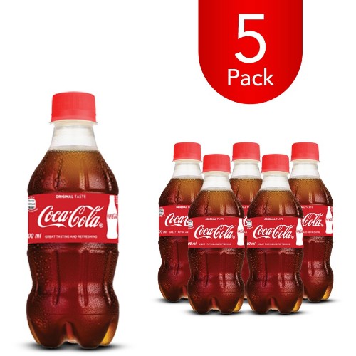 Coca-Cola Classic 300ml Bottle Drink (5 Pack) - CEDISHOP