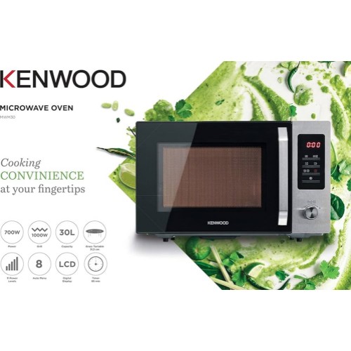 Kenwood MWM30 Digital Display 30 Litres Stainless Steel Black Microwave Oven with Grill