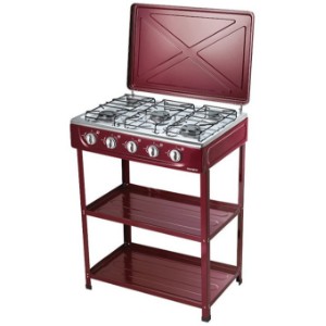 Nasco NASGS-K5BSM-S 5 Burner Gas Stove with 2 Shelves