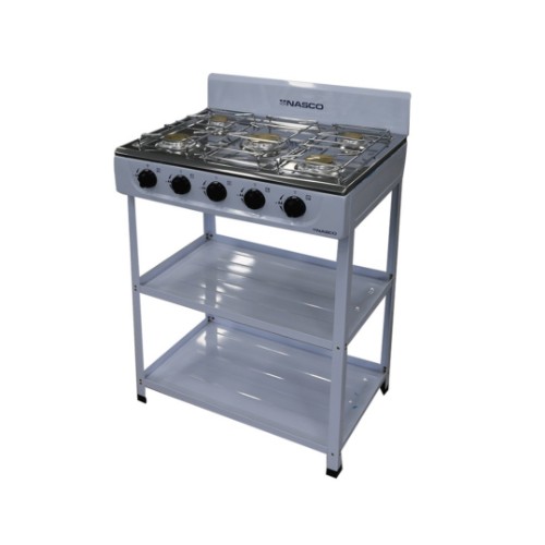 Nasco NASGS-K5CSS-S 5 Burner Gas Stove with Shelves