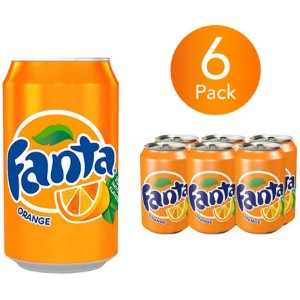 Fanta Orange 330ml Can Drink (6 Pack)