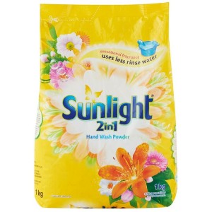 Sunlight 2 in 1 Detergent Powder (Yellow) - 1 kg