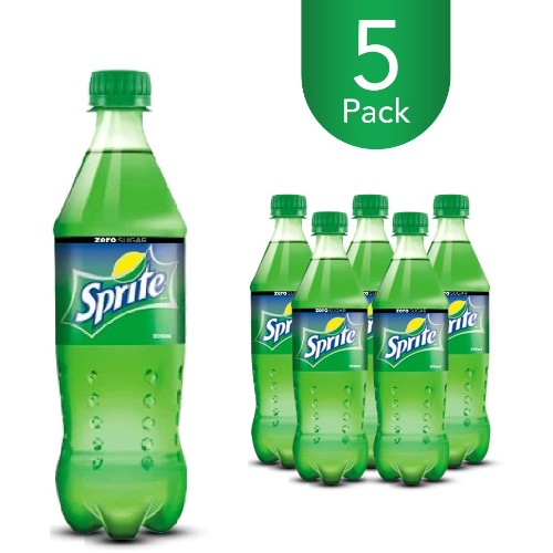 Sprite Zero Sugar 500ml Bottle Drink (5 Pack)