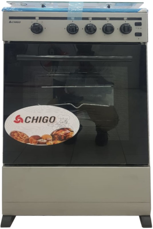 Chigo F5402ILGIS 4 Burner 50x50 Stove with Oven and Grill Silver