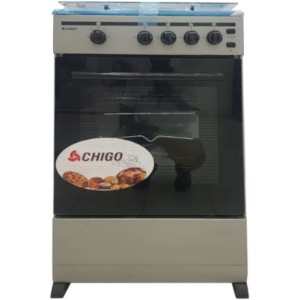 Chigo F5402-ILG-IS 4 Burner 50x50 Stove with Oven and Grill - Silver