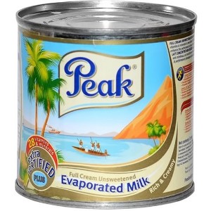 Peak Full Cream Evaporated Milk (Unsweetened) - 160g