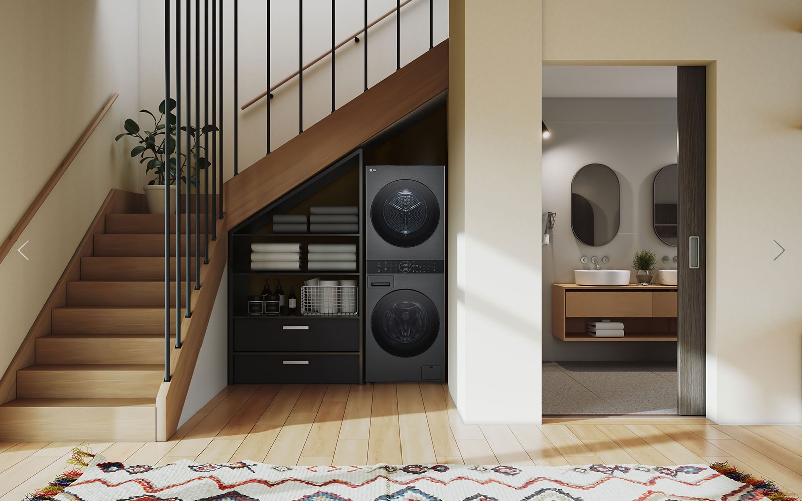 A Single Unit Washer and Dryer Tucks into Small Spaces